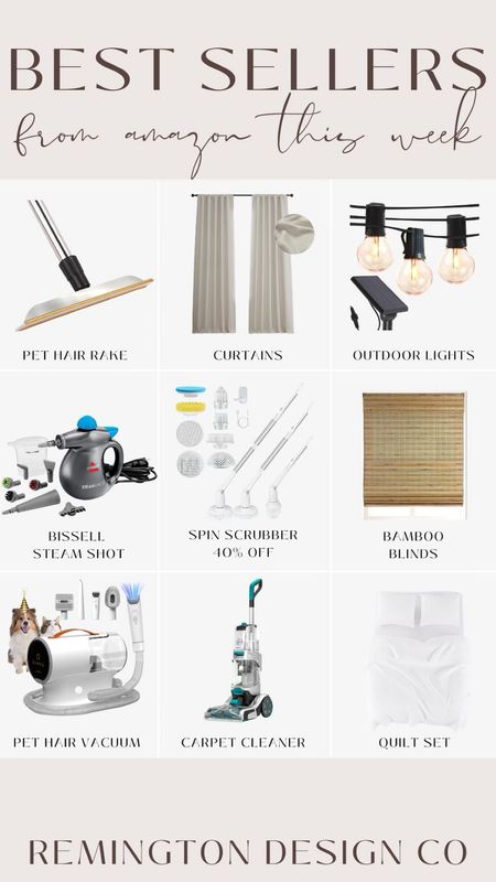 This Week’s Bestsellers from Amazon - Pet hair rake - curtains - outdoor lights - cleaning favorites - quilt set - pet must-)-?3:

#LTKhome