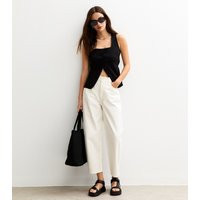 Women's Off White Barrel Leg Denim Jean New Look | New Look (UK)