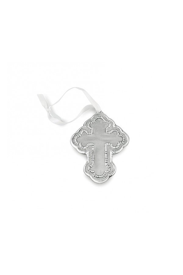 Baby Pearl Cross Ornament | The Frilly Frog