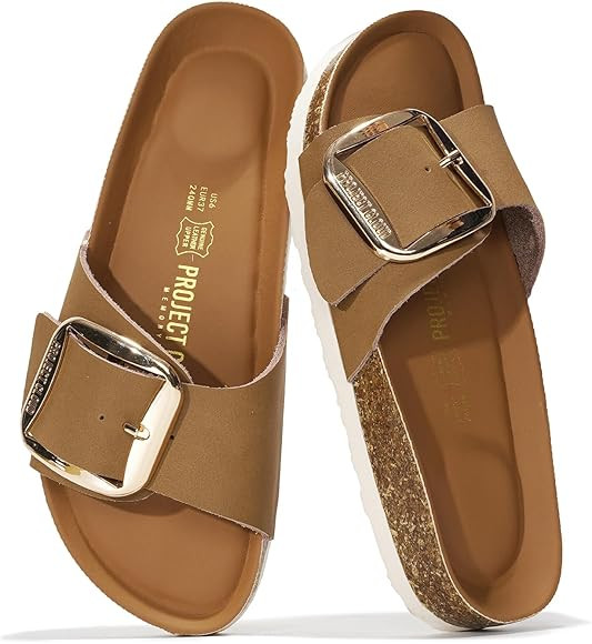 Project Cloud Genuine Leather Sandals Summer Beach Essentials - Flip Flops & Slides with Memory F... | Amazon (US)