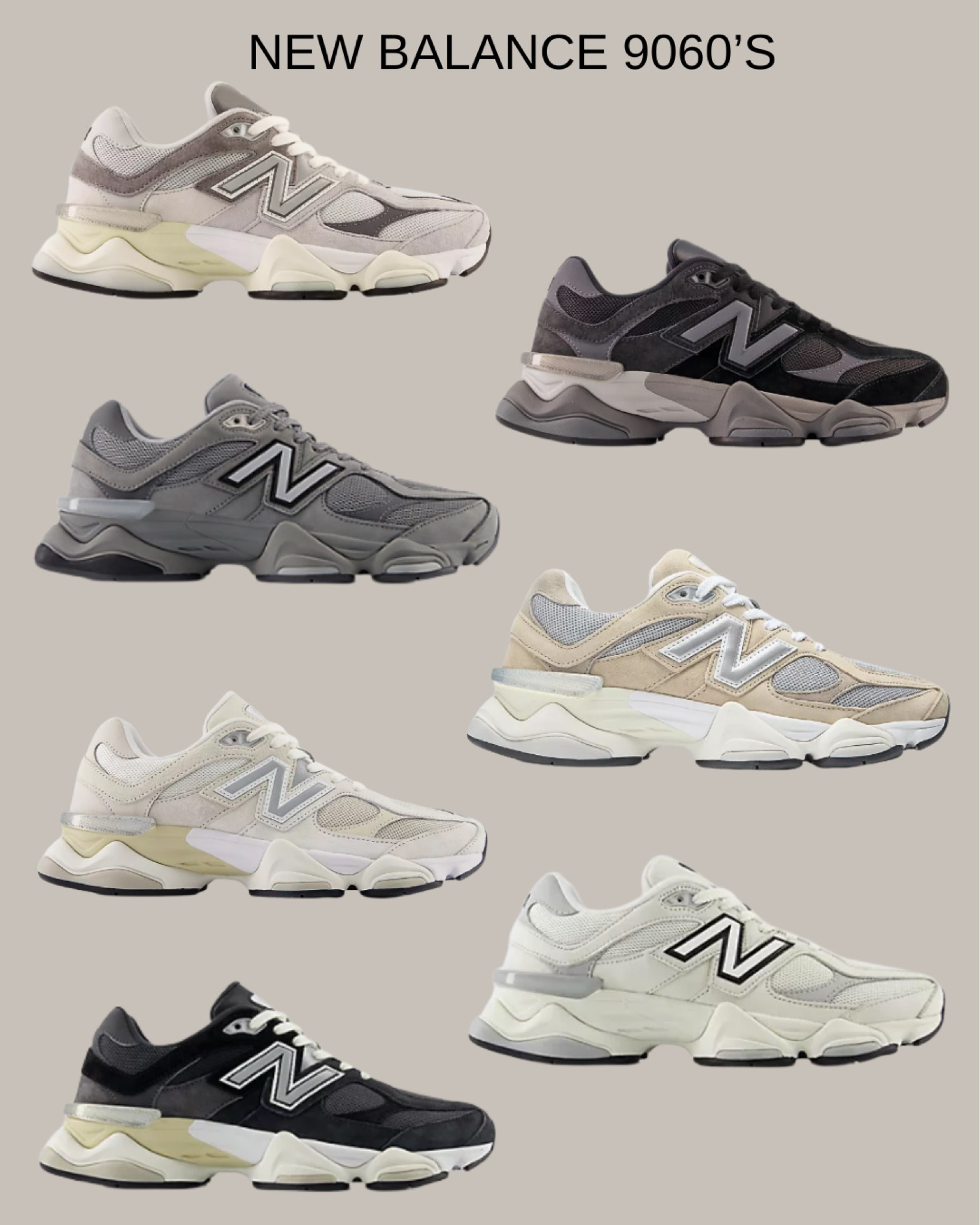 New Balance 9060’s 🩶 

Hands down one of my favourite pairs of trainers ever! So many colourways available too.

Tags: newbalance9060’s, newbalance, trainers, sneakers, casualwear, newbalance9060


#LTKeurope #LTKshoes #LTKuk