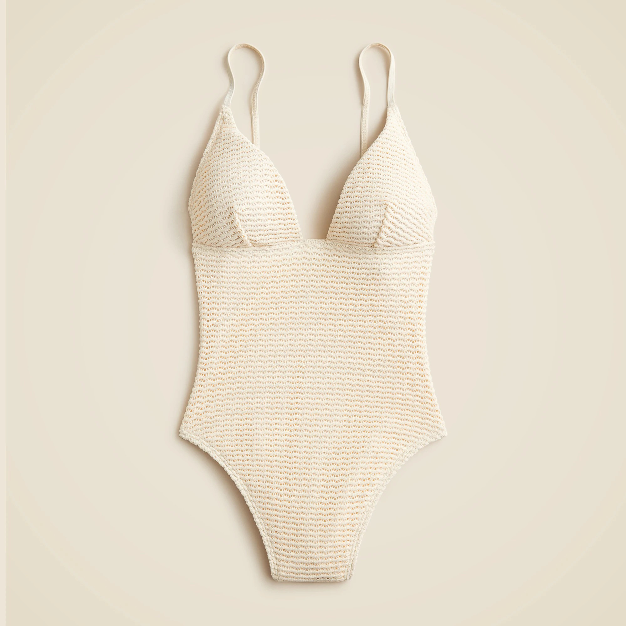 Plunge crochet one-piece | J. Crew US