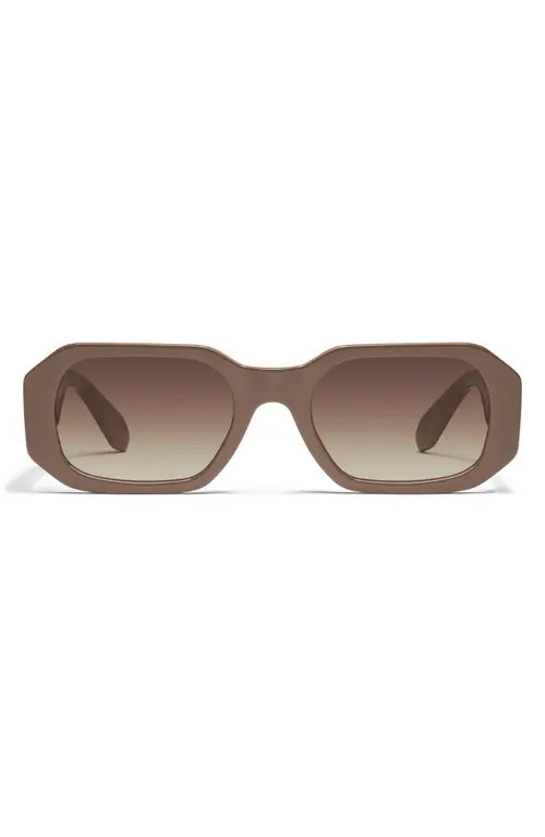 QUAY Hyped Up 53mm Gradient Square Sunglasses in Doe/Brown at Nordstrom | Nordstrom
