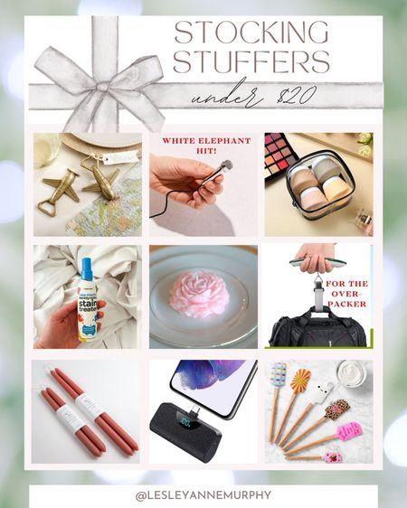 Stocking stuffers under $20! There is a solid mix of gifts here for that would be fun for anyone on the nice list 😋 Also great for white elephant gift exchanges! 

#giftguide #under20 #giftsunder20

#LTKGiftGuide #LTKfindsunder50 #LTKHoliday