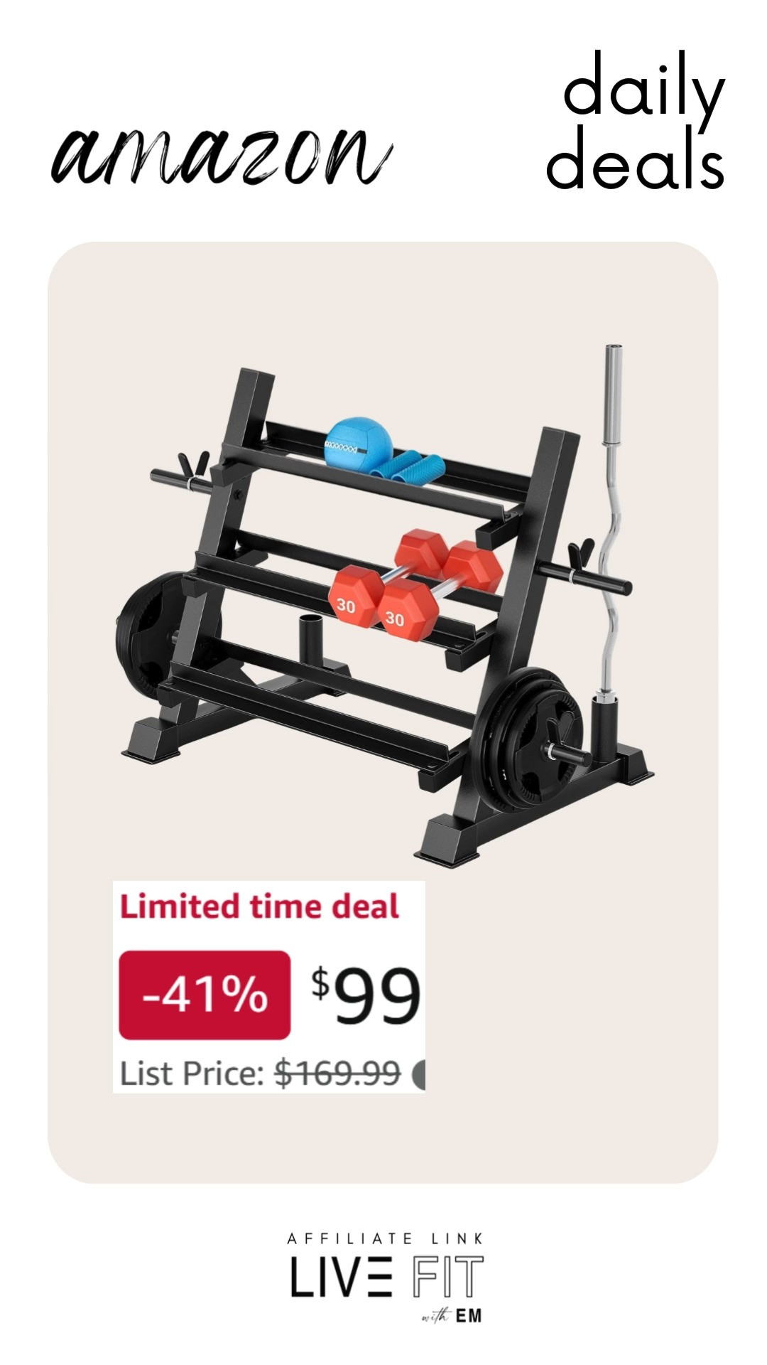 This professional dumbbell rack brings cheerful organization and effortless strength to everyday training with practical flair. #DumbbellRack #FitnessGear #GymEquipment #WorkoutEssentials #StrengthTraining #HomeGym #ActiveLife #TrainingTools #HealthyLiving #GymStyle 🏋️‍♀️📦✨
 

 #LTKfitnessgoals #LTKActive #LTKSaleAlert