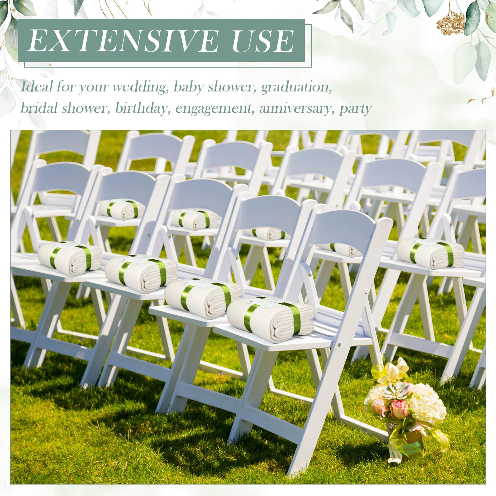 Buryeah 48 Pack Oeko-Tex Certified Wedding Flannel Throw Blanket Bulk 50 x 60 Inch Soft Fleece La... | Amazon (US)