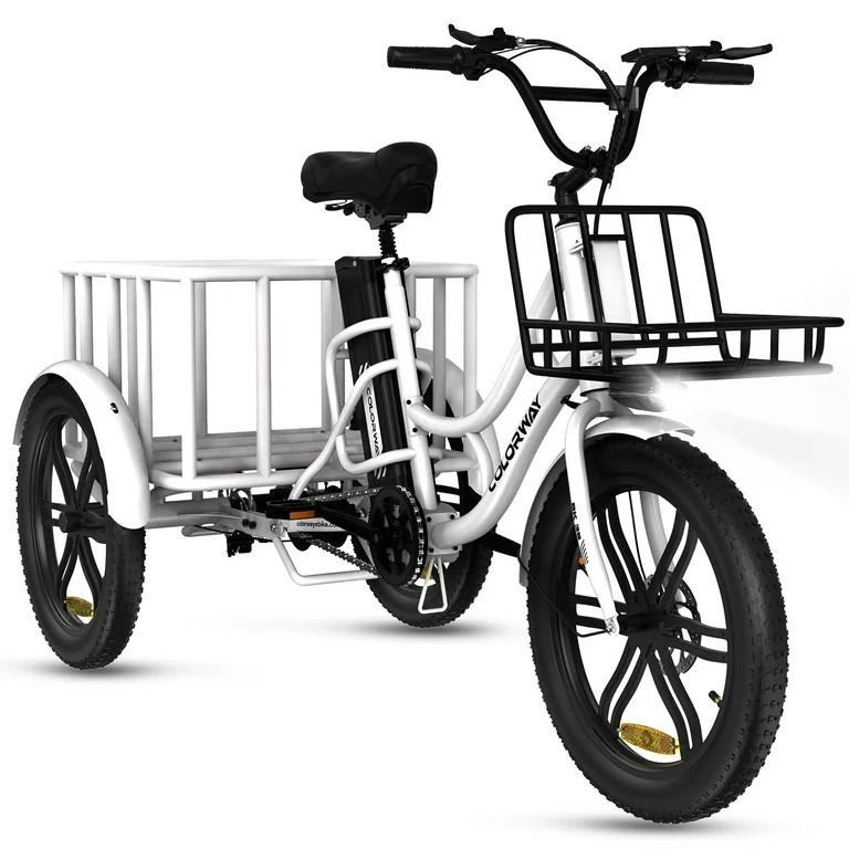 COLORWAY Electric Cargo Bike for Adult, 750W Electric Trike , 3 Wheel Electric Bicycles with UL T... | Walmart (US)