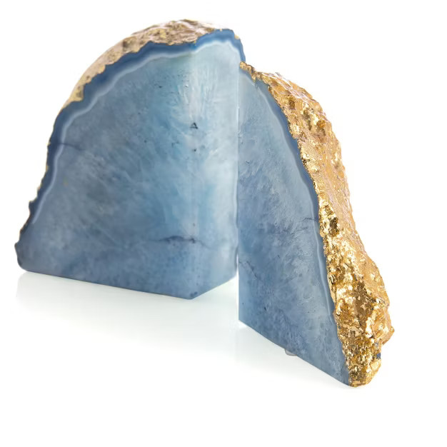 Agate Book Ends, Blue - Shiraleah | Target