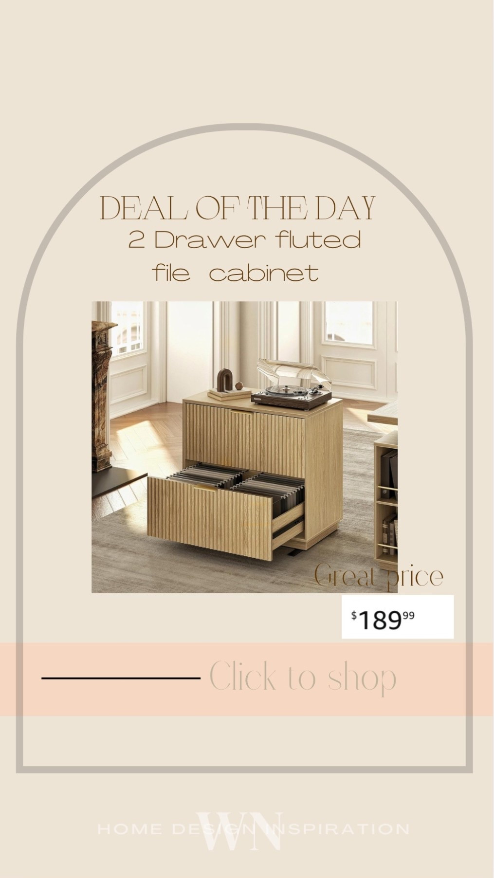 2 Drawer Fluted File Cabinet, 32' at Amazon 

#LTKStyleTip #LTKHome