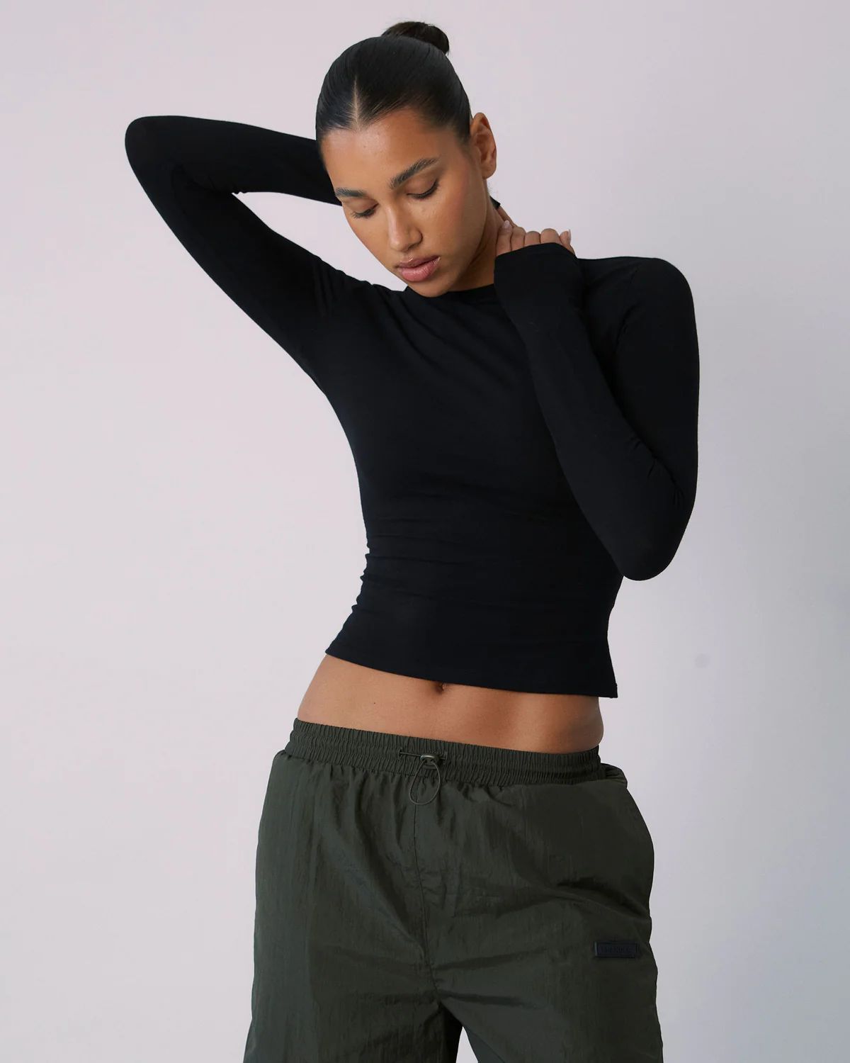 Long Sleeve Top - Black | Adanola UK