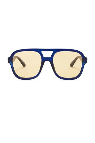 AIRE Whirlpool Sunglasses in Navy & Golden Tint from Revolve.com | Revolve Clothing (Global)
