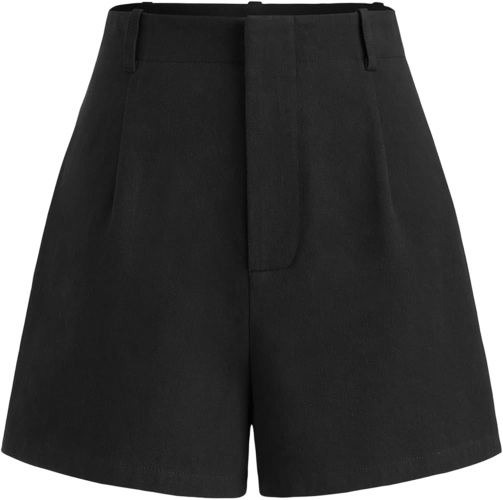 CIDER Shorts for Women High Waist Solid Woven Shorts | Amazon (US)