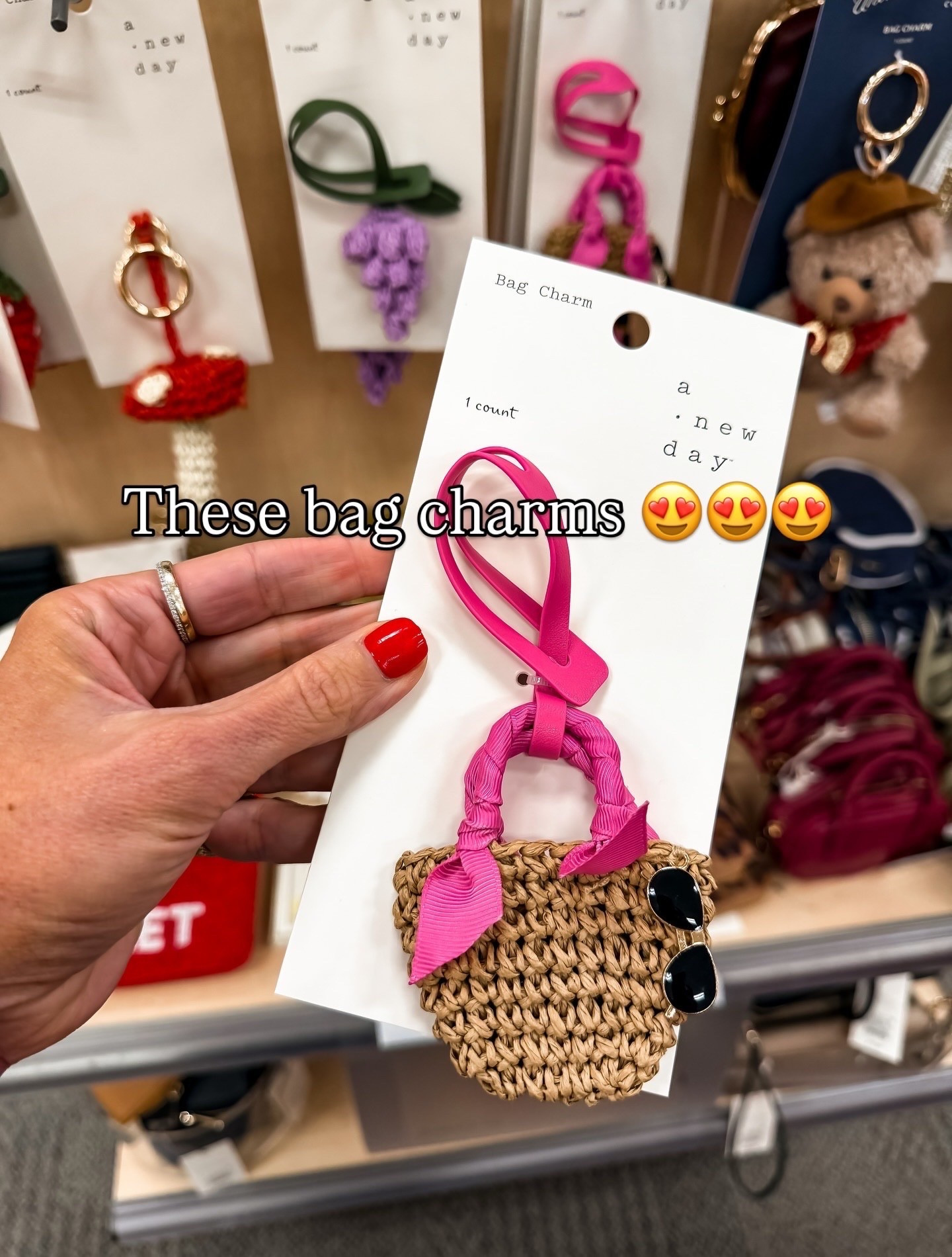 These bag charms are the cutest little detail to add to your everyday bags… such an easy way to bring in a fun pop of color and make your outfit feel styled.

bag charms, cute accessories, handbag accessories, fun outfit details, pop of color outfit, everyday style finds, target finds, trendy accessories, summer accessories, easy outfit upgrades, themominstyle

#LTKOver40 #LTKootd #LTKSeasonal