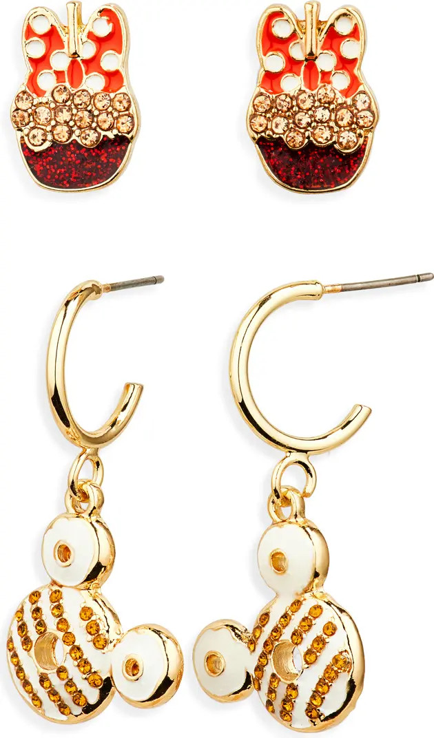BaubleBar x Disney® Set of 2 Mickey & Minnie Mouse Fall Harvest Stud & Hoop Earrings | Nordstrom... | Nordstrom Rack