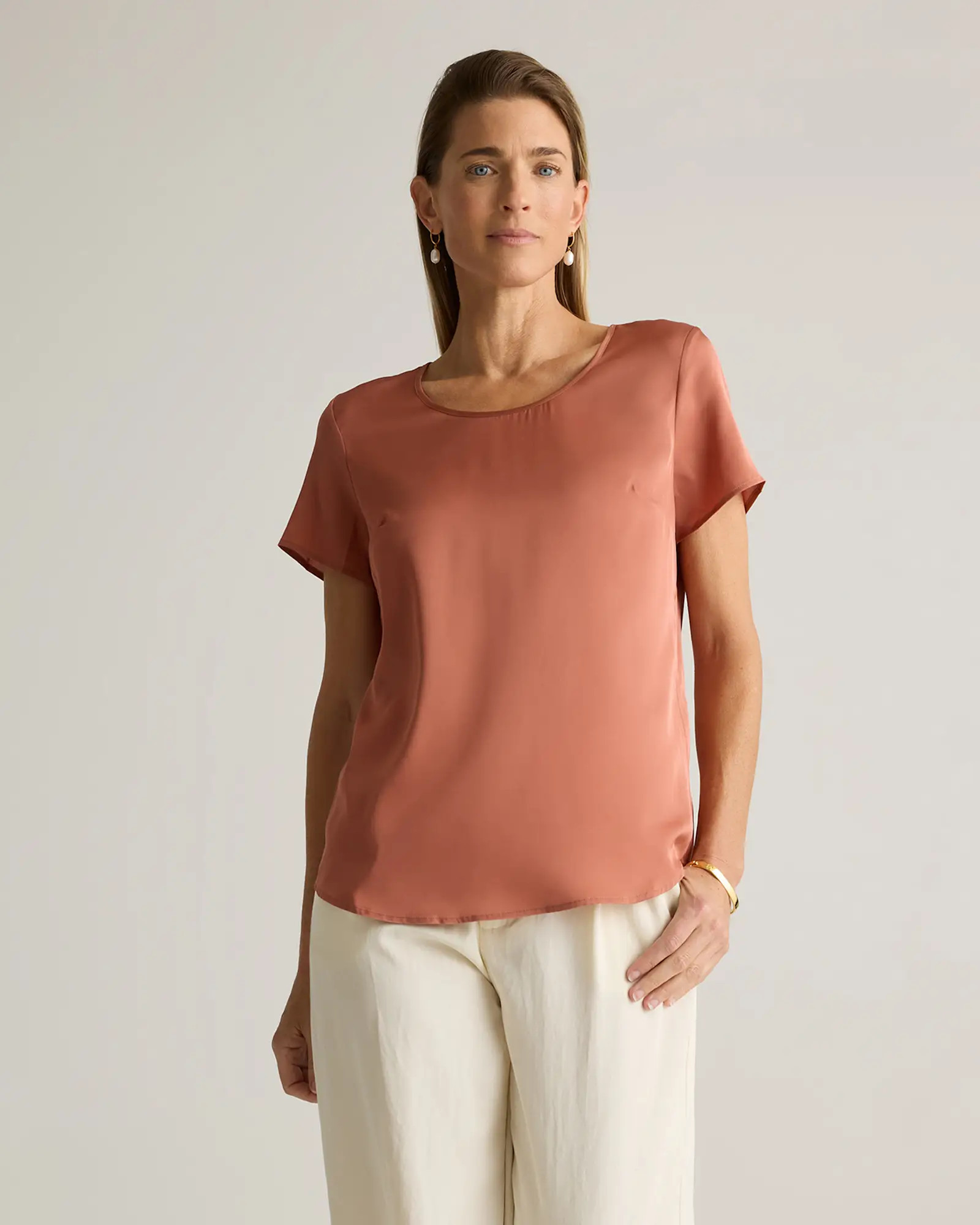 Washable Stretch Silk Tee | Quince