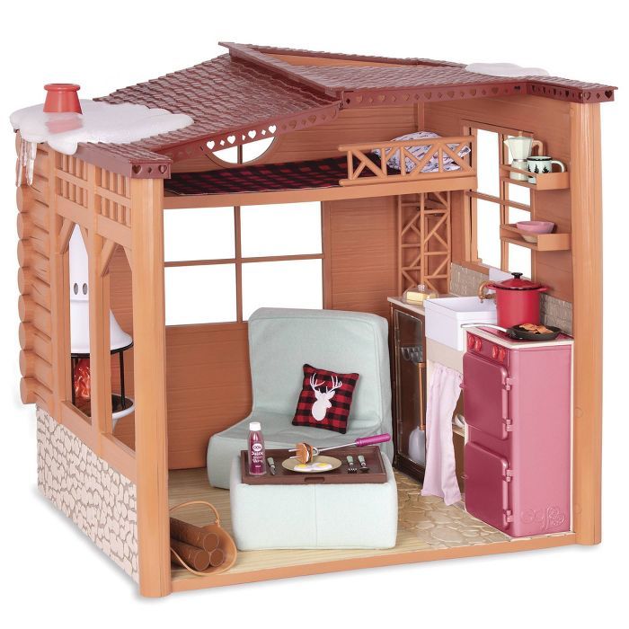 Our Generation Cozy Cabin Dollhouse Playset for 18&#34; Dolls | Target