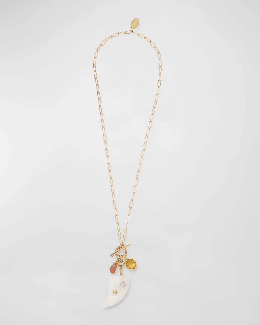 Lizzie Fortunato Pearl Fin Lariat Necklace | Neiman Marcus