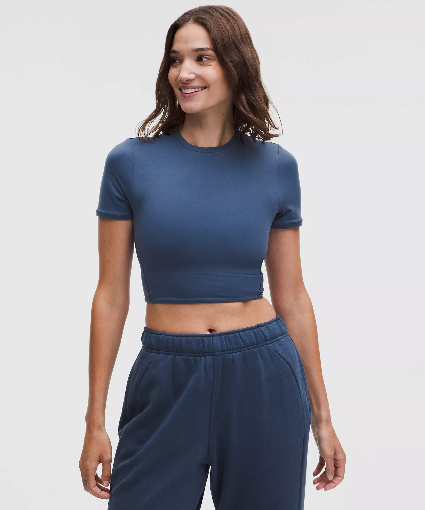 Wundermost Ultra-Soft Nulu Crewneck Cropped T-Shirt | Lululemon (US)