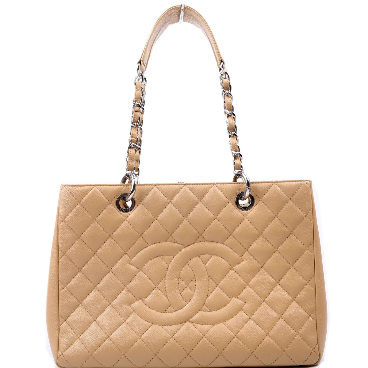 Grand Shopping Tote Caviar Tan | Keeks Designer Handbags