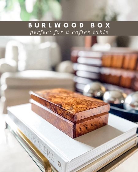 Own and love this burl wood box ✨ the perfect coffee table accessory for under $50! 

Burl wood box, decorative box, decorative accessories, coffee table decor, bookcase decor, Living room, bedroom, guest room, dining room, entryway, seating area, family room, Modern home decor, traditional home decor, budget friendly home decor, Interior design, look for less, designer inspired, Amazon, Amazon home, Amazon must haves, Amazon finds, amazon favorites, Amazon home decor #amazon #amazonhome



#LTKfindsunder50 #LTKstyletip #LTKhome