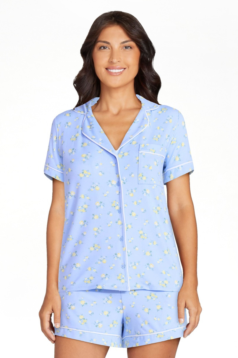 Joyspun Women’s Dreamy Soft Collection Bridal Knit Top and Shorts Pajama Set, 2-Piece, Sizes XS... | Walmart (US)