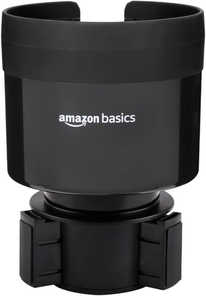 Amazon Basics Expandable Car Cup Holder with Adjustable Base, Fit Big Bottles 3.4 to 3.8 Inch, Bl... | Amazon (US)