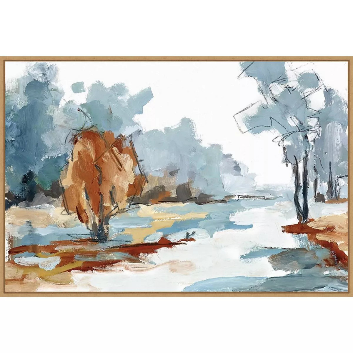 33" x 23" Backroads VI by Jacqueline Ellens Framed Canvas Wall Art Print - Amanti Art | Target