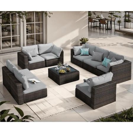 I love that pretty blue 🙌

This 9 pc wicker sectional looks awesome for patio season, on sale for under $720 + Free Shipping! 

Xo, Brooke

#LTKGiftGuide #LTKSeasonal #LTKHome