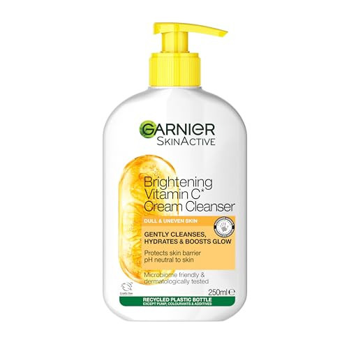 Garnier Vitamin C Brightening Cream Cleanser, Removes Makeup & Impurities, Hydrates & Brightens, For Dull & Uneven Skin, 250ml | Amazon (UK)