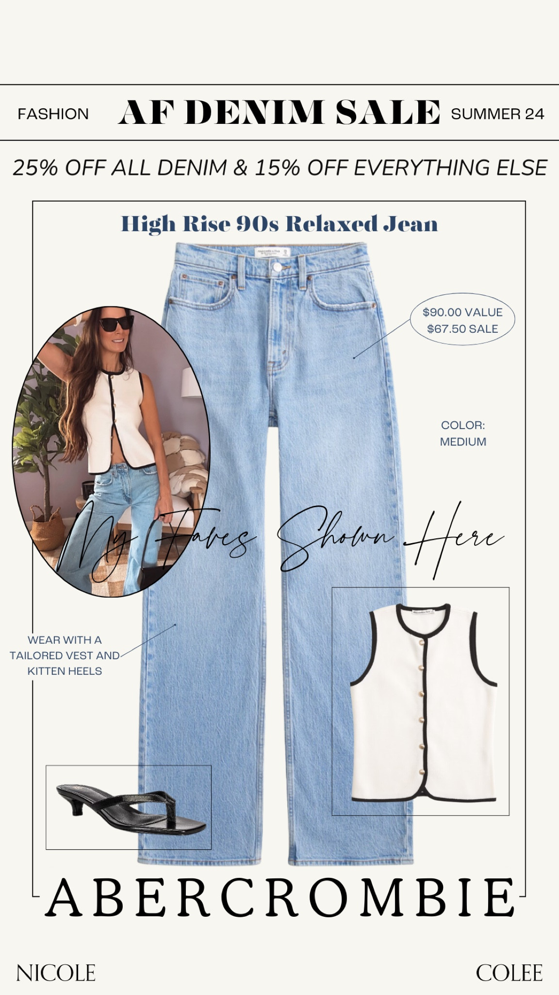 It’s here!!! The denim event we’ve all been waiting for!  💙👖Abercrombie is having their 25% off denim sale and I’m sharing my favorites here! No code needed everything is marked down on their site. Shopped out before these exclusive styles sell out!

Wearing size 25 denim and XS vest

#denimaf #abercrombiepartner @abercrombie #nicolecolee #ncstyle

#LTKxAF #LTKStyleTip #LTKSaleAlert