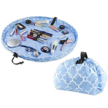 Lay-n-Go COSMO (20"") : Moroccan Blue/White Cosmetic Bag, Travel Organizer, Toiletry Makeup Pouch | Walmart (US)