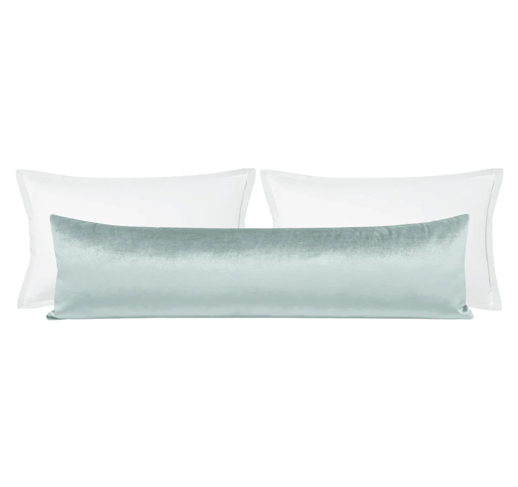 THE XL LUMBAR :: FAUX SILK VELVET // MINERAL | LITTLE DESIGN COMPANY