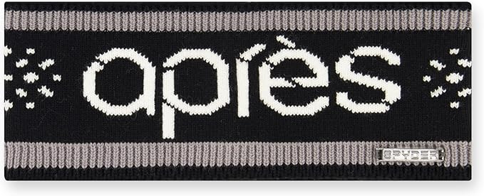 Spyder Womens Intarsia Apres Ski Knit Headband, Black, One Size | Amazon (US)