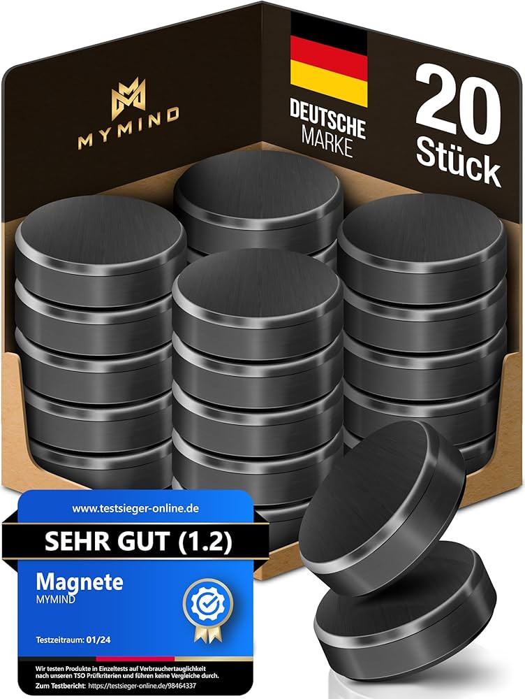 MYMIND® Magnete für Magnettafel [EXTRA STARK] - 20x Starke Magnete für Whiteboard, Pinnwand & ... | Amazon (DE)