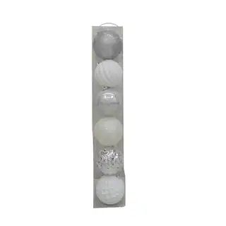 6ct. 6" Silver & White Shatterproof Ball Ornaments by Ashland® | Michaels | Michaels Stores