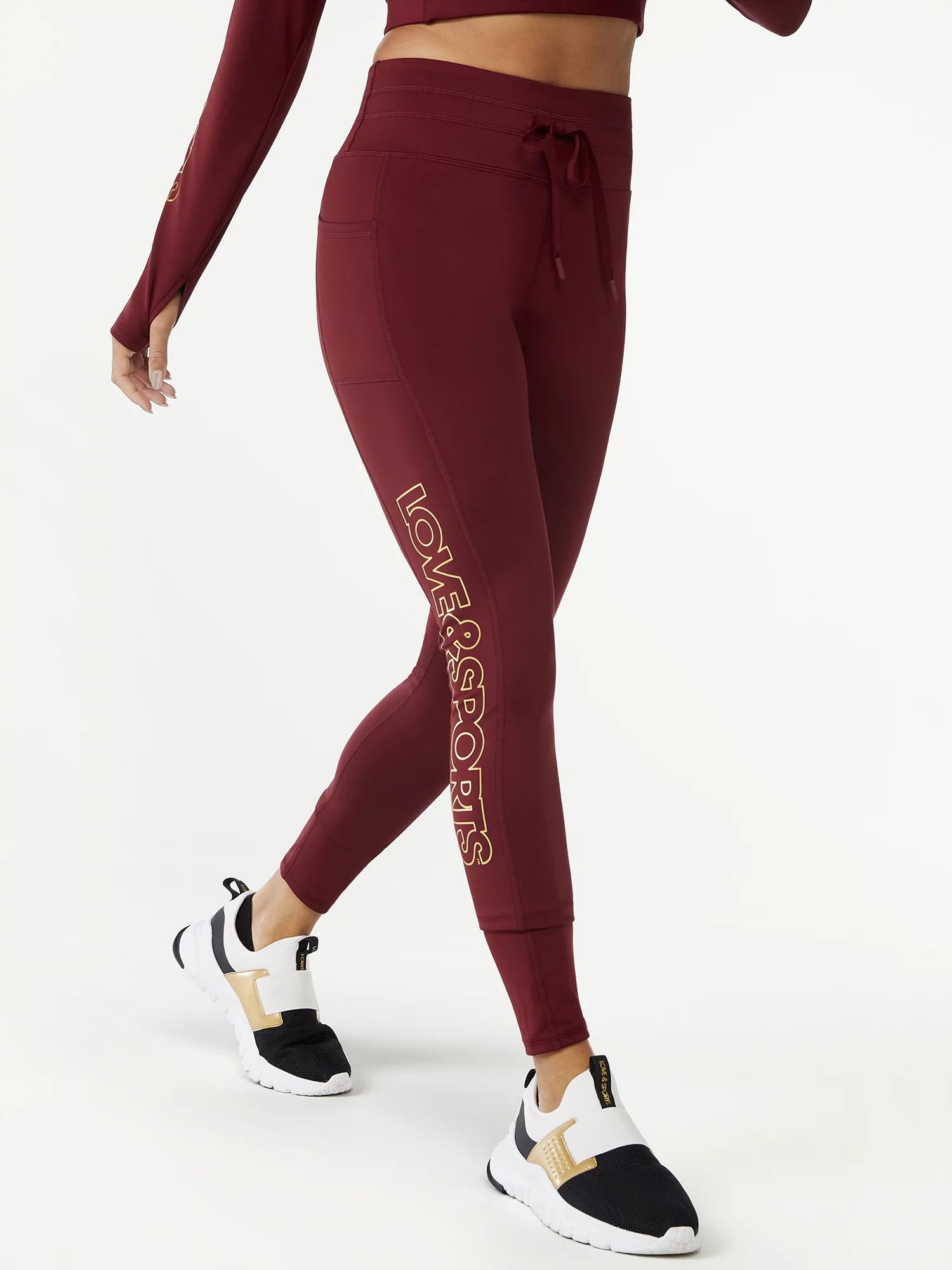 Love & Sports Women's Fitness Tights with Pocket | Walmart (US)