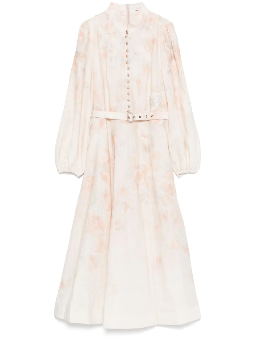 ZIMMERMANN Crushed Midikleid | Rosa | FARFETCH DE | Farfetch Global