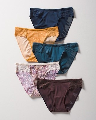 Soma Vanishing Edge Microfiber Bikini 5-Pack | Soma Intimates