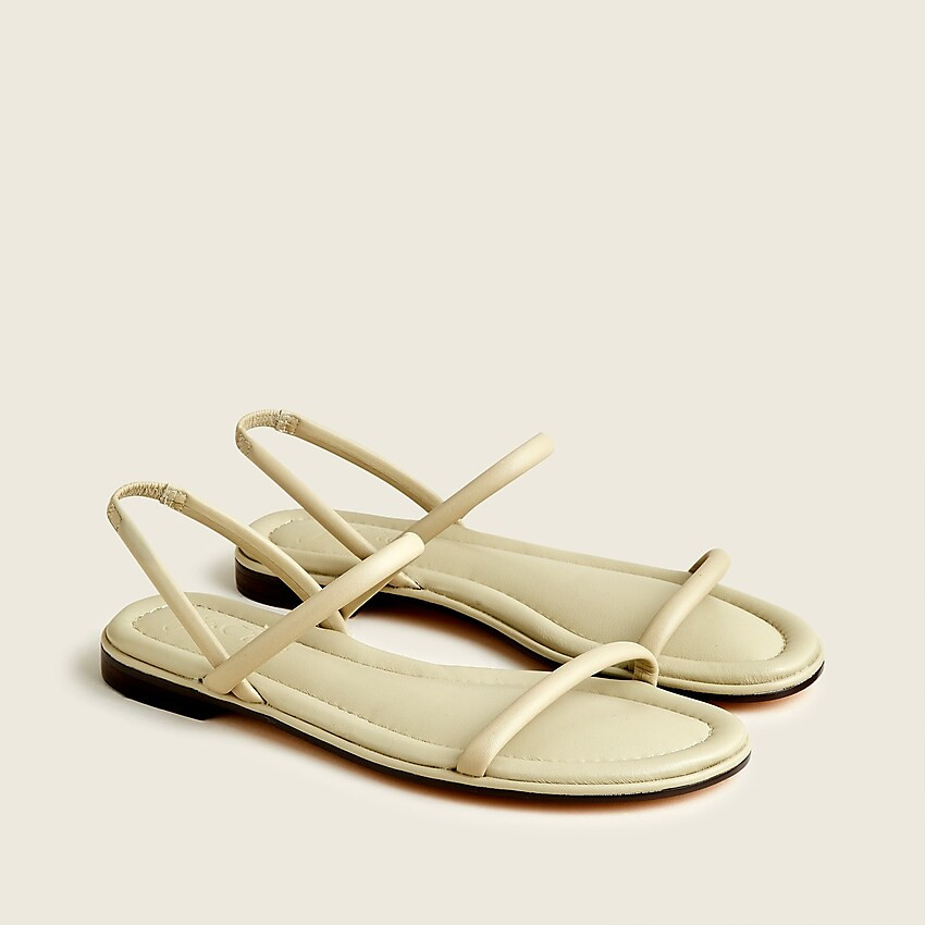 Menorca padded slingback sandals in leather | J. Crew US
