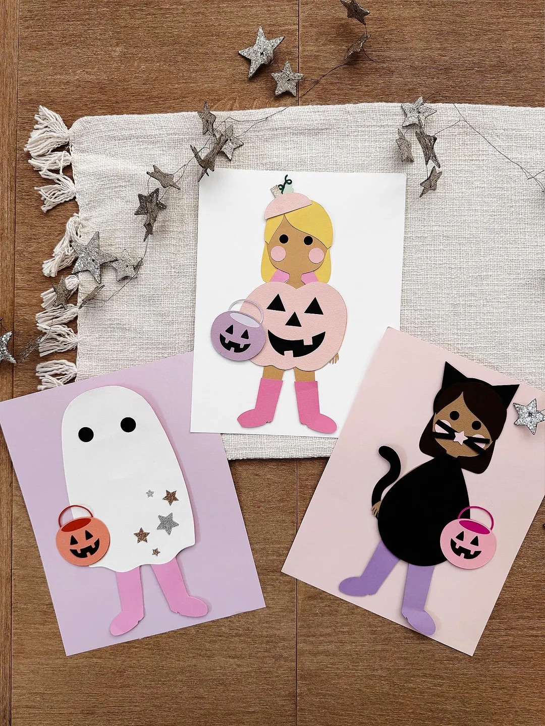Trick-or-treaters Trio Craft Kit: Ghost, Jack-o-lantern & Kitty. Perfect for Boo Baskets and Hall... | Etsy (US)