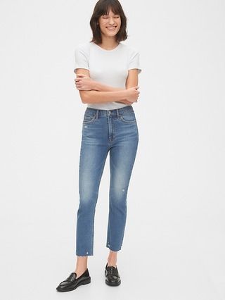 High Rise Distressed Vintage Slim Jeans | Gap (US)