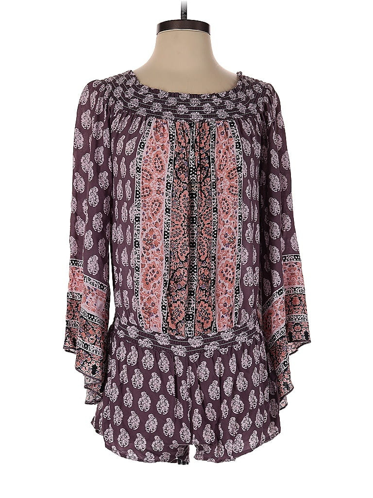 Surf Gypsy Paisley Baroque Print Purple Romper Size M - 62% off | ThredUp