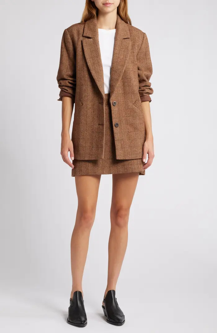 Treasure & Bond Chevron Oversize Single Breasted Blazer | Nordstrom | Nordstrom