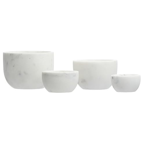 Creative Co-Op White Marble (Set of 4) Bowl (DF3655) | Amazon (US)