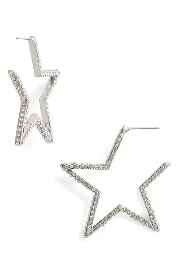 BP. Pavé Star Hoop Earrings | Nordstrom | Nordstrom