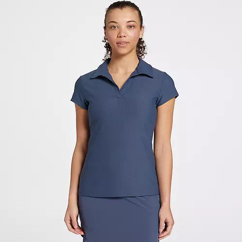 CALIA Women's Ribbed Johnny Collar Golf Polo | Dick's Sporting Goods