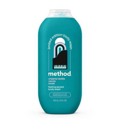 Method Limited Edition Body Wash - Feeling Jazzed - 18 fl oz: Paraben-Free, Phthalate-Free, Vanilla & Cocoa Butter, Normal Skin | Target