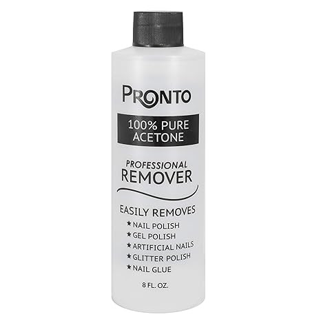 Pronto 100% Pure Acetone - Quick, Professional Nail Polish Remover - For Natural, Gel, Acrylic, S... | Amazon (US)