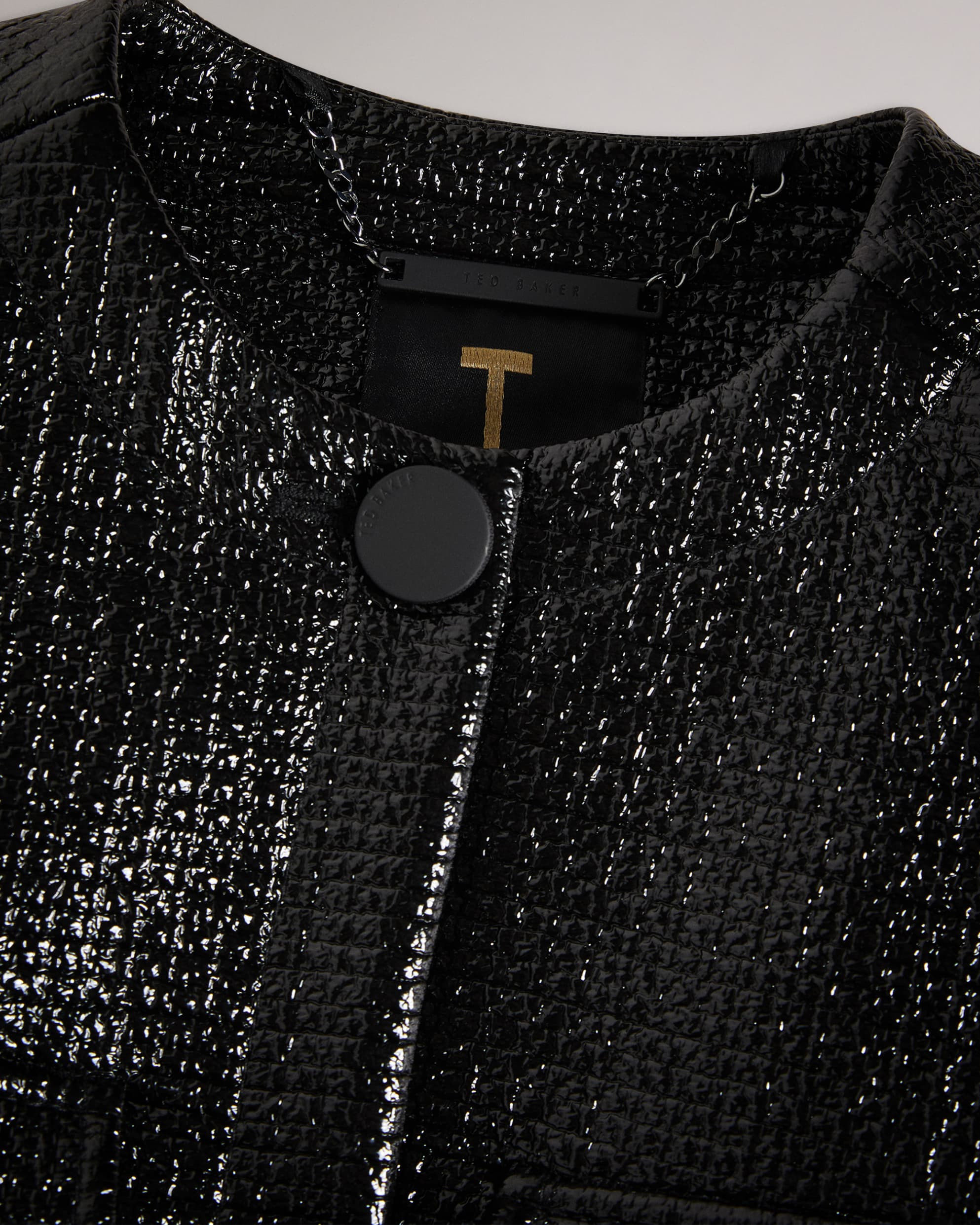 Collarless Cropped Croc Jacket | Ted Baker (US)