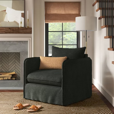Berea Chair in Linen Black - Threshold™ | Target